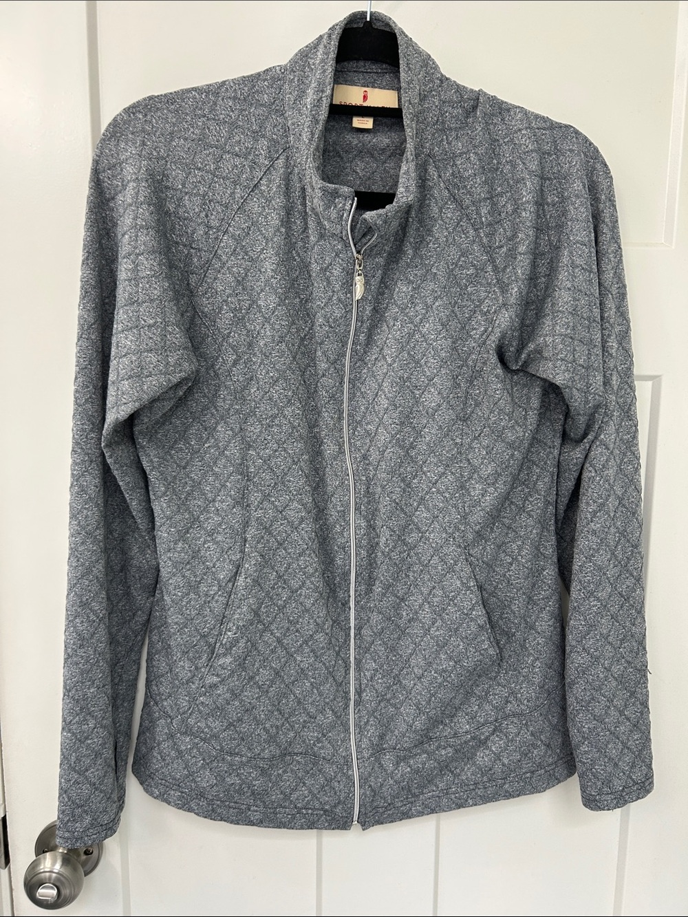 Sport Haley Textured Gray Full-Zip Jacket